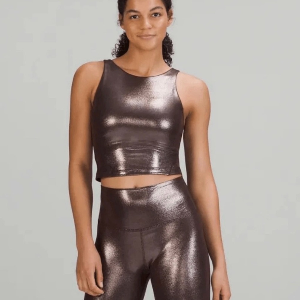 Lululemon Align High Neck Shimmering Tank Top
